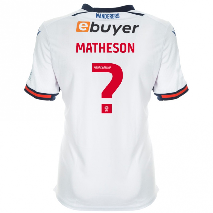 Enfant Football Maillot Luke Matheson #0 Blanc Tenues Domicile 2024/25