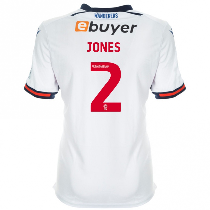 Enfant Football Maillot Gethin Jones #2 Blanc Tenues Domicile 2024/25