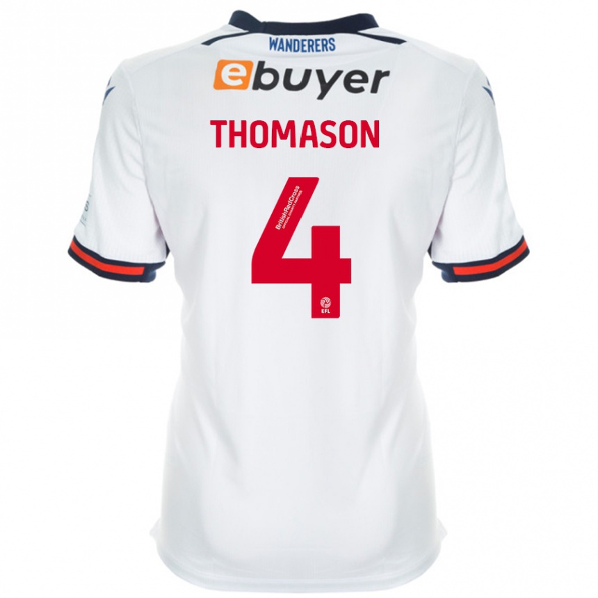 Enfant Football Maillot George Thomason #4 Blanc Tenues Domicile 2024/25