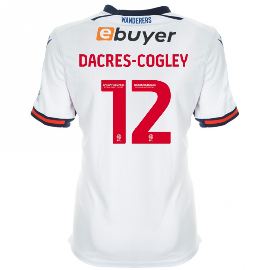 Enfant Football Maillot Josh Dacres-Cogley #12 Blanc Tenues Domicile 2024/25