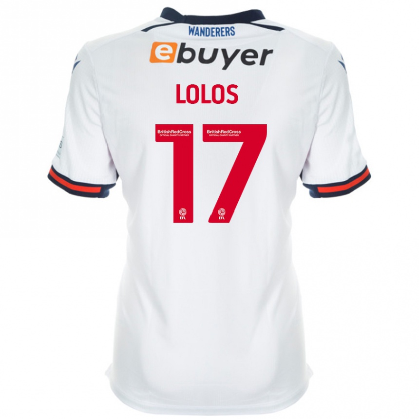 Enfant Football Maillot Klaidi Lolos #17 Blanc Tenues Domicile 2024/25