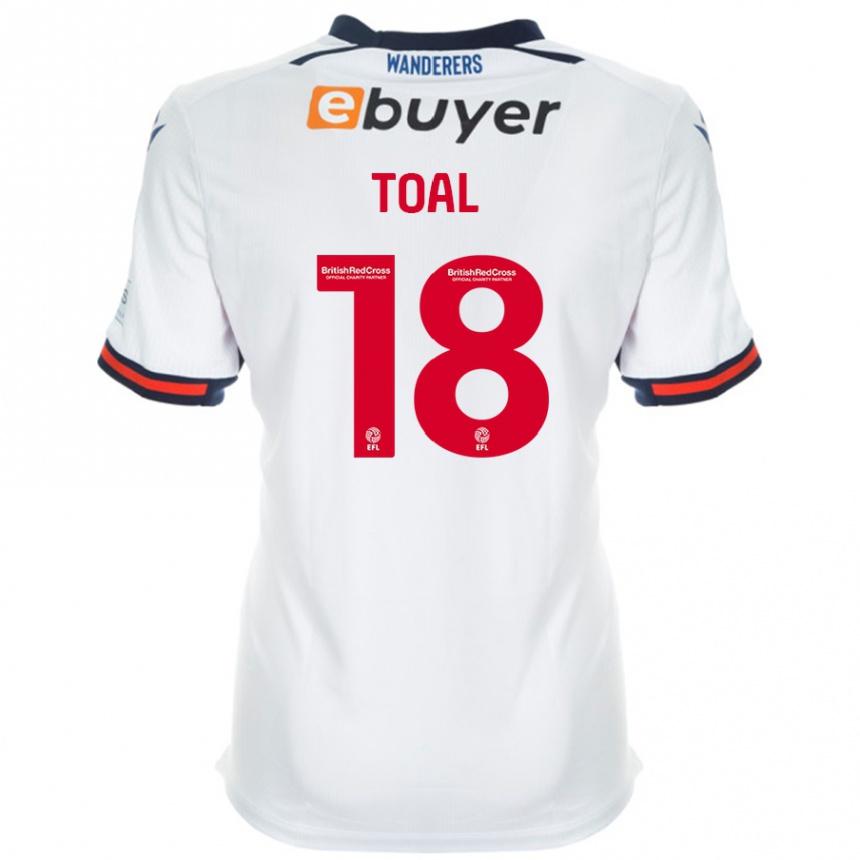 Enfant Football Maillot Eoin Toal #18 Blanc Tenues Domicile 2024/25