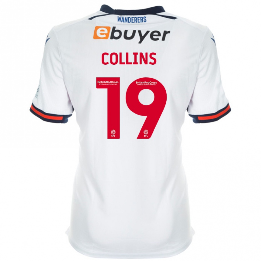 Enfant Football Maillot Aaron Collins #19 Blanc Tenues Domicile 2024/25