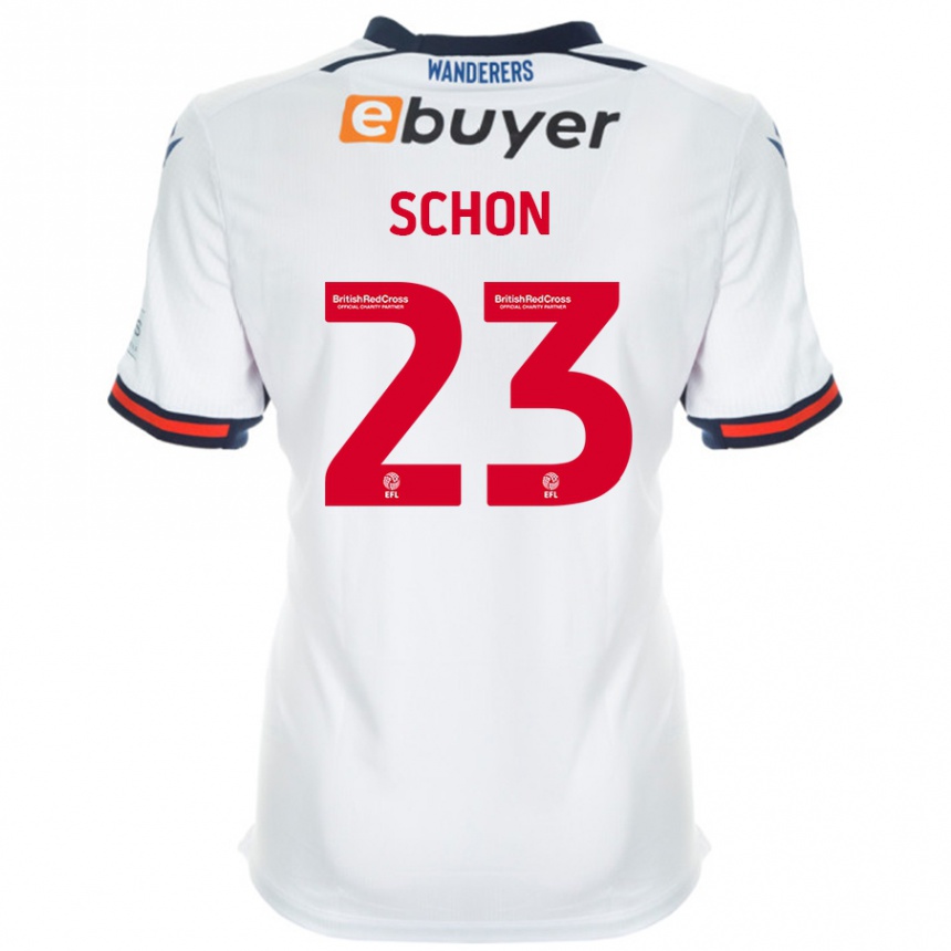 Enfant Football Maillot Szabolcs Schön #23 Blanc Tenues Domicile 2024/25