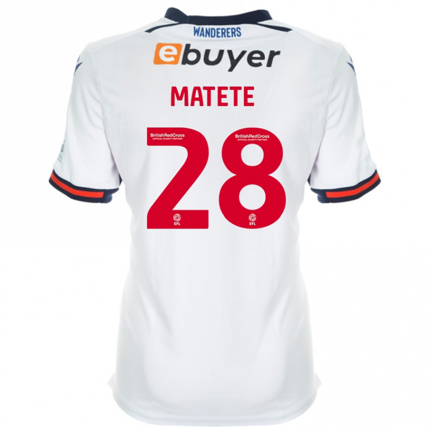 Enfant Football Maillot Jay Matete #28 Blanc Tenues Domicile 2024/25