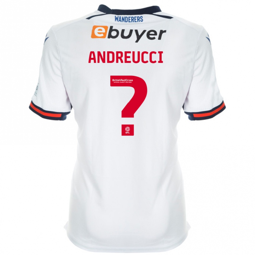 Enfant Football Maillot Ben Andreucci #0 Blanc Tenues Domicile 2024/25