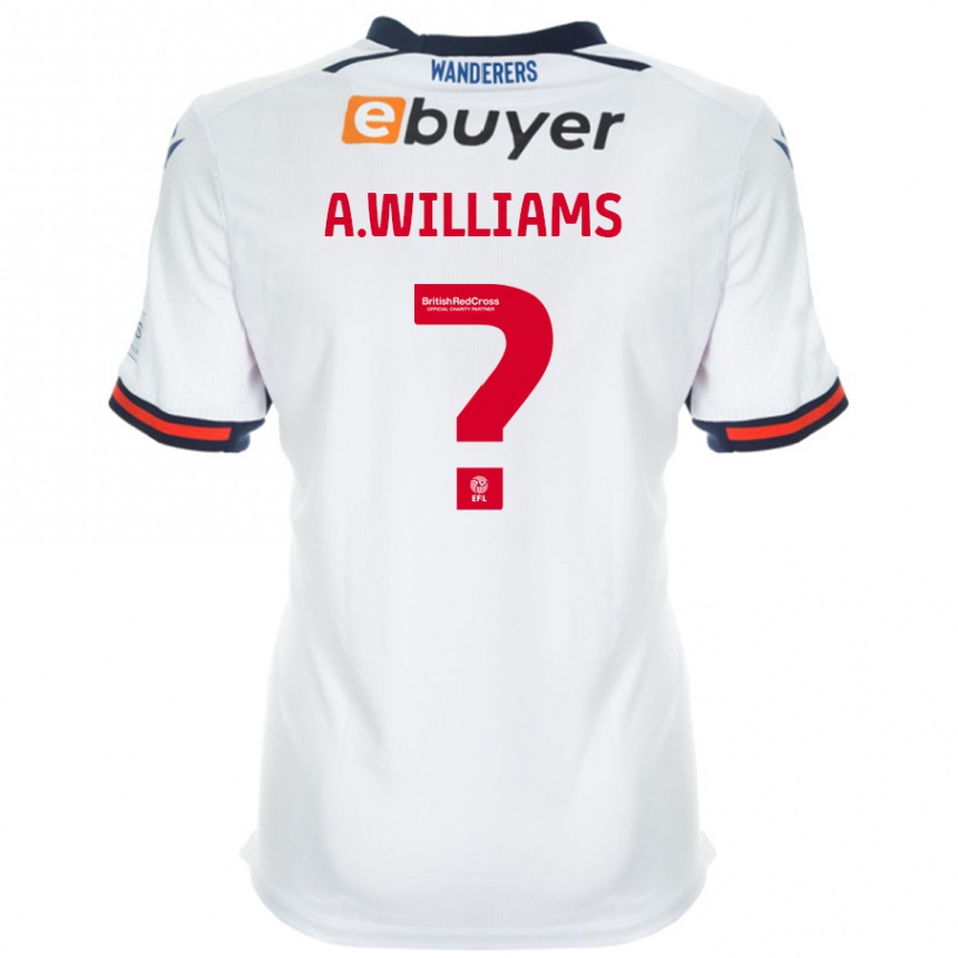 Enfant Football Maillot Alexsis Williams #0 Blanc Tenues Domicile 2024/25