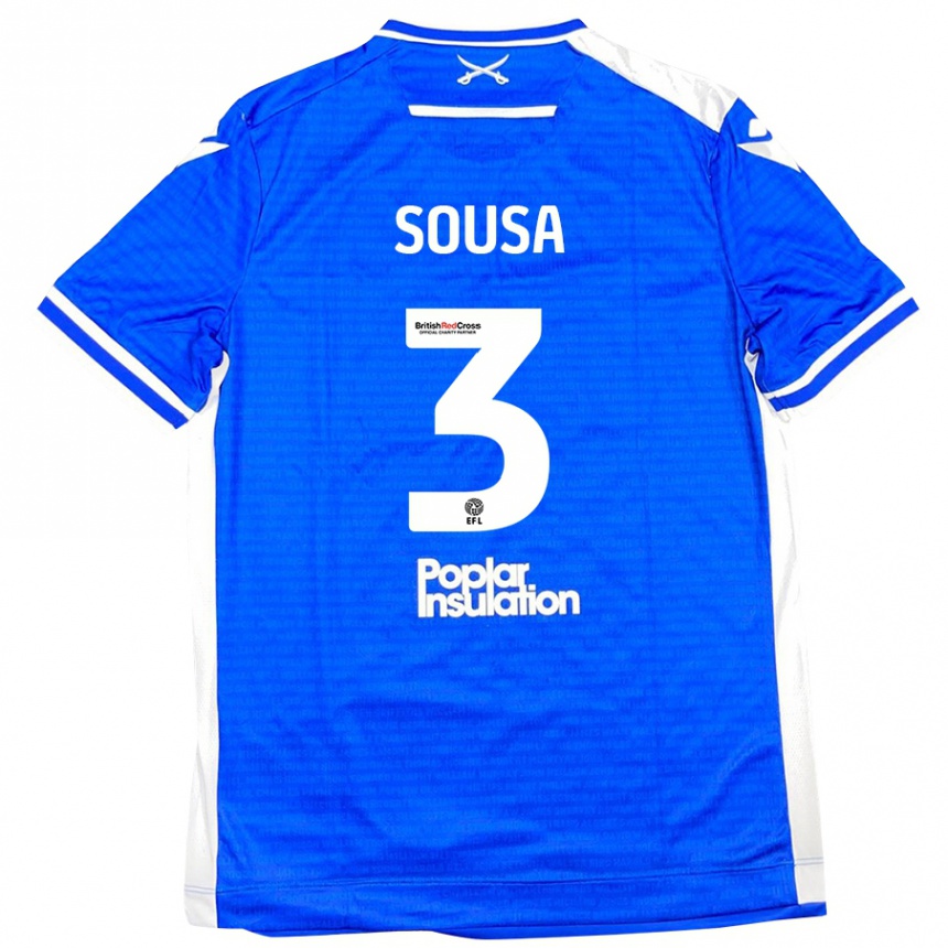 Enfant Football Maillot Lino Sousa #3 Bleu Blanc Tenues Domicile 2024/25