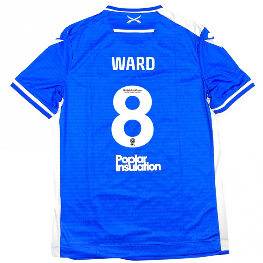 Enfant Football Maillot Grant Ward #8 Bleu Blanc Tenues Domicile 2024/25