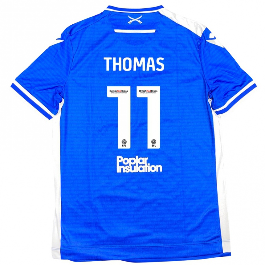 Enfant Football Maillot Luke Thomas #11 Bleu Blanc Tenues Domicile 2024/25