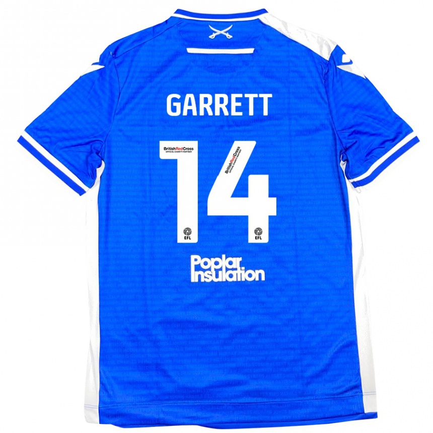 Enfant Football Maillot Jake Garrett #14 Bleu Blanc Tenues Domicile 2024/25