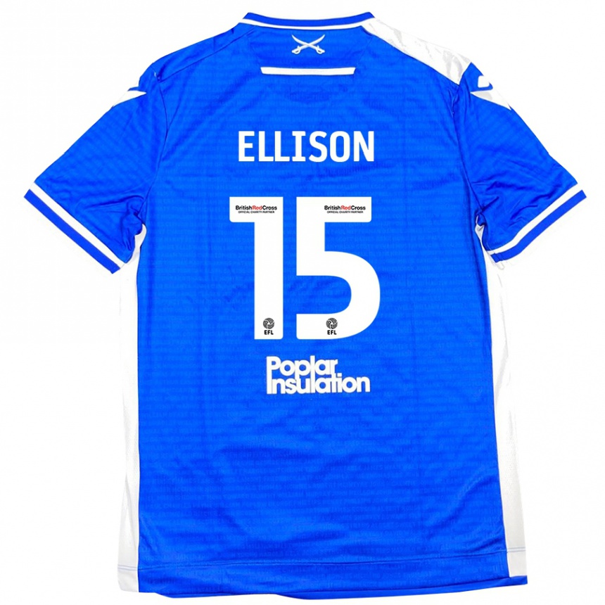 Enfant Football Maillot Dan Ellison #15 Bleu Blanc Tenues Domicile 2024/25