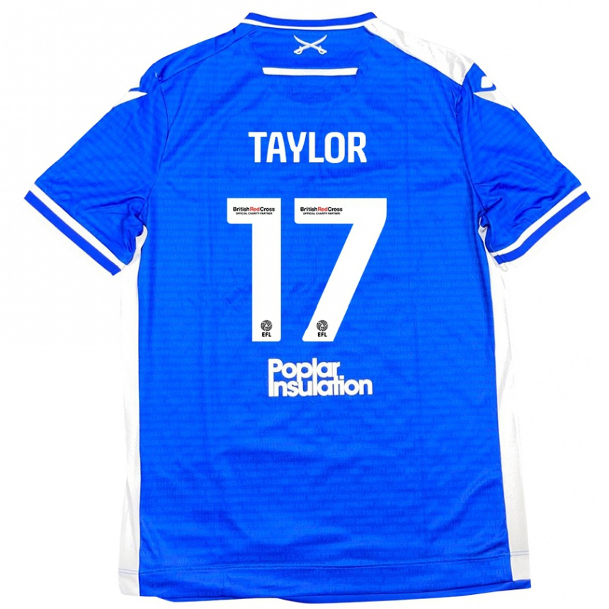 Enfant Football Maillot Connor Taylor #17 Bleu Blanc Tenues Domicile 2024/25