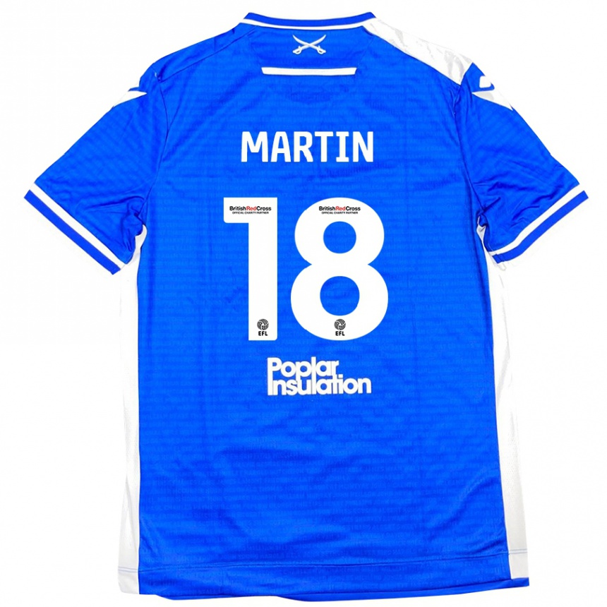 Enfant Football Maillot Chris Martin #18 Bleu Blanc Tenues Domicile 2024/25