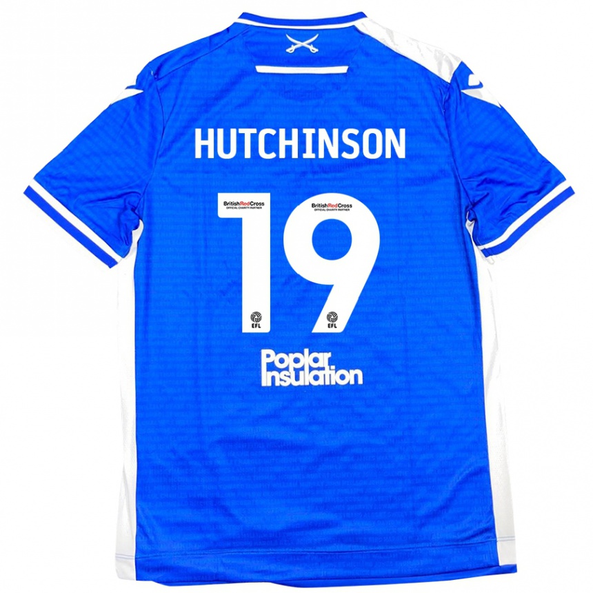 Enfant Football Maillot Isaac Hutchinson #19 Bleu Blanc Tenues Domicile 2024/25