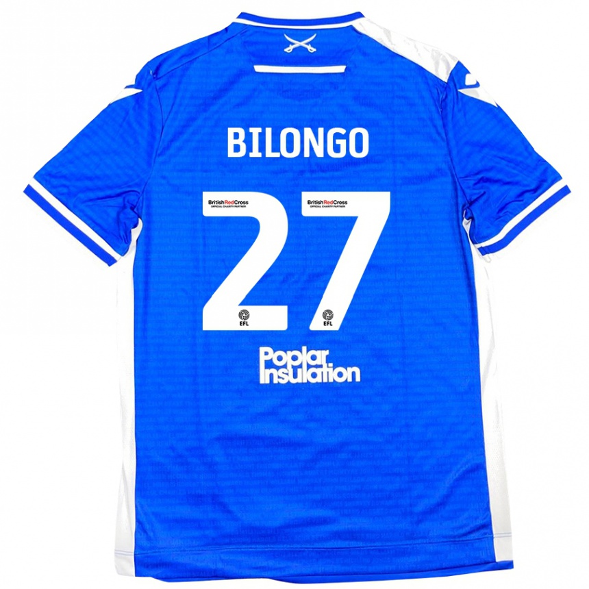 Enfant Football Maillot Bryant Bilongo #27 Bleu Blanc Tenues Domicile 2024/25