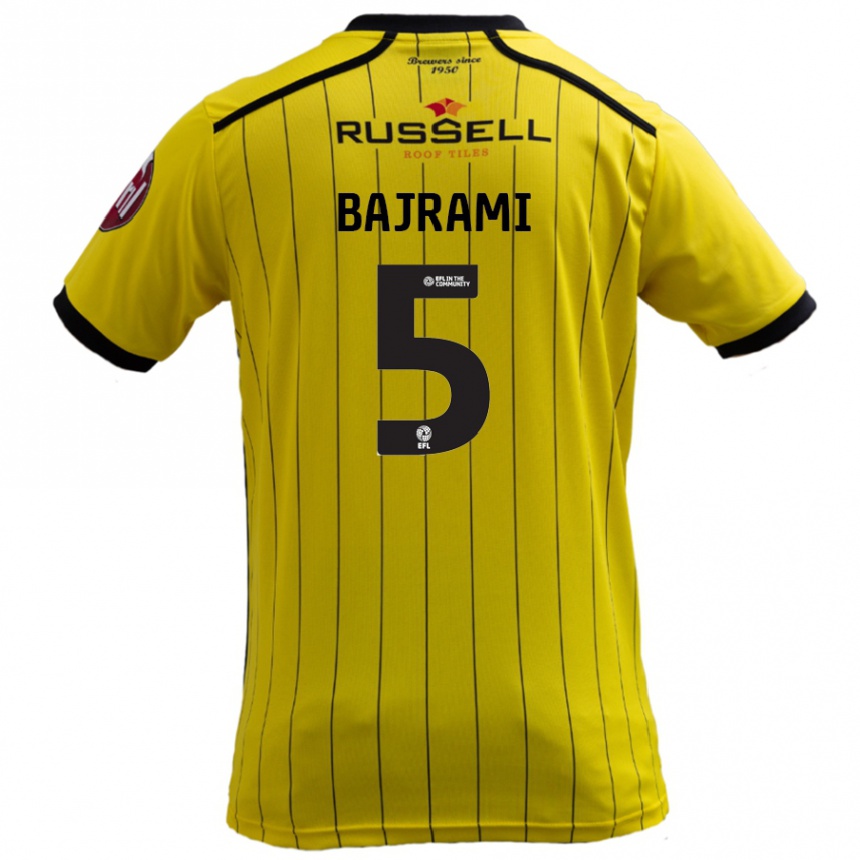 Enfant Football Maillot Geraldo Bajrami #5 Jaune Tenues Domicile 2024/25