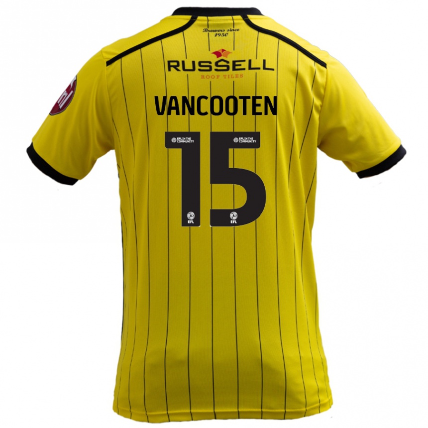 Enfant Football Maillot Terence Vancooten #15 Jaune Tenues Domicile 2024/25