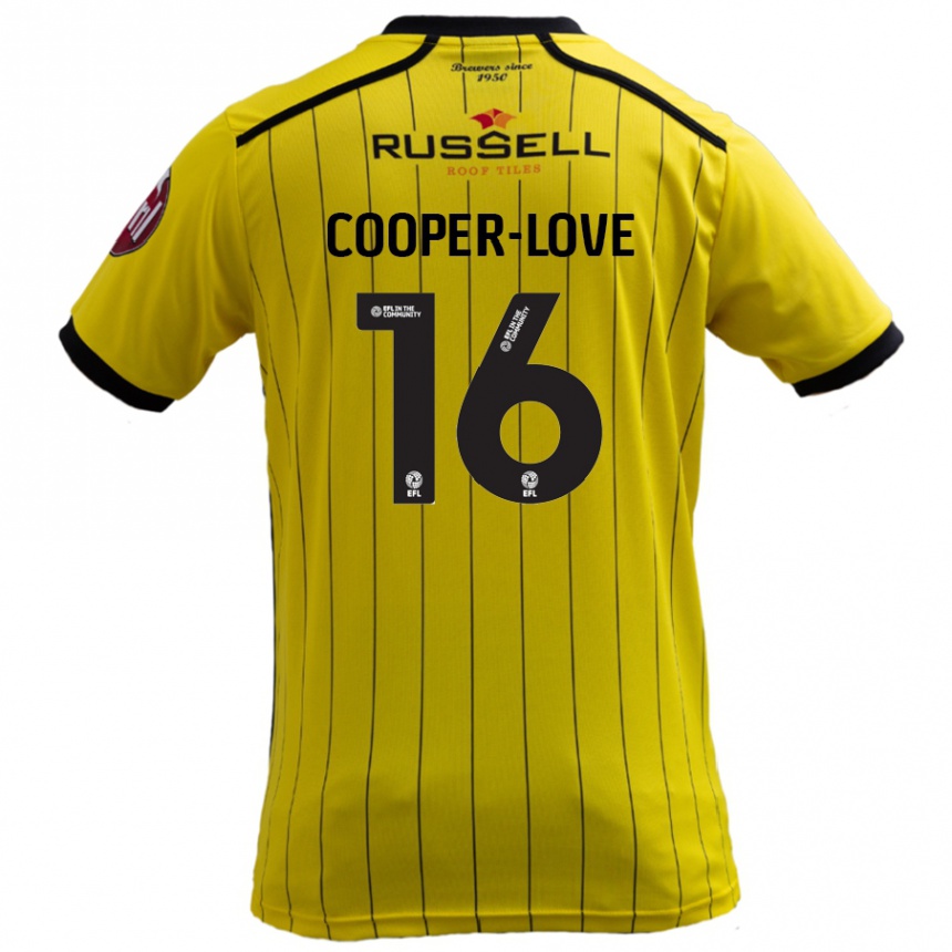 Enfant Football Maillot Jack Cooper-Love #16 Jaune Tenues Domicile 2024/25