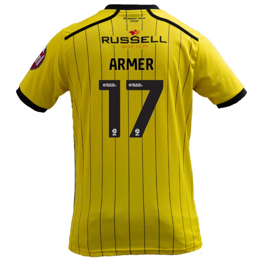 Enfant Football Maillot Jack Armer #17 Jaune Tenues Domicile 2024/25