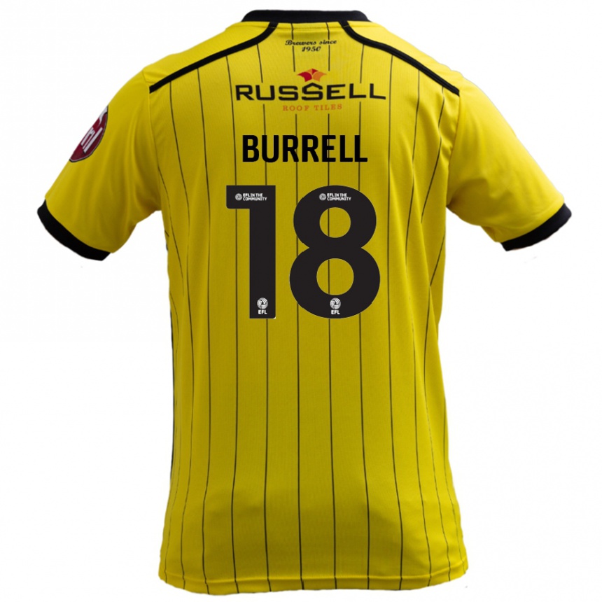 Enfant Football Maillot Rumarn Burrell #18 Jaune Tenues Domicile 2024/25