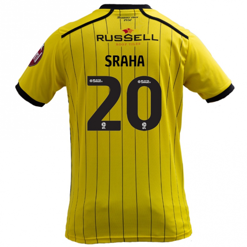 Enfant Football Maillot Jason Sraha #20 Jaune Tenues Domicile 2024/25