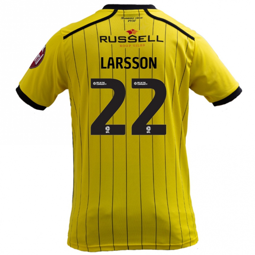 Enfant Football Maillot Julian Larsson #22 Jaune Tenues Domicile 2024/25