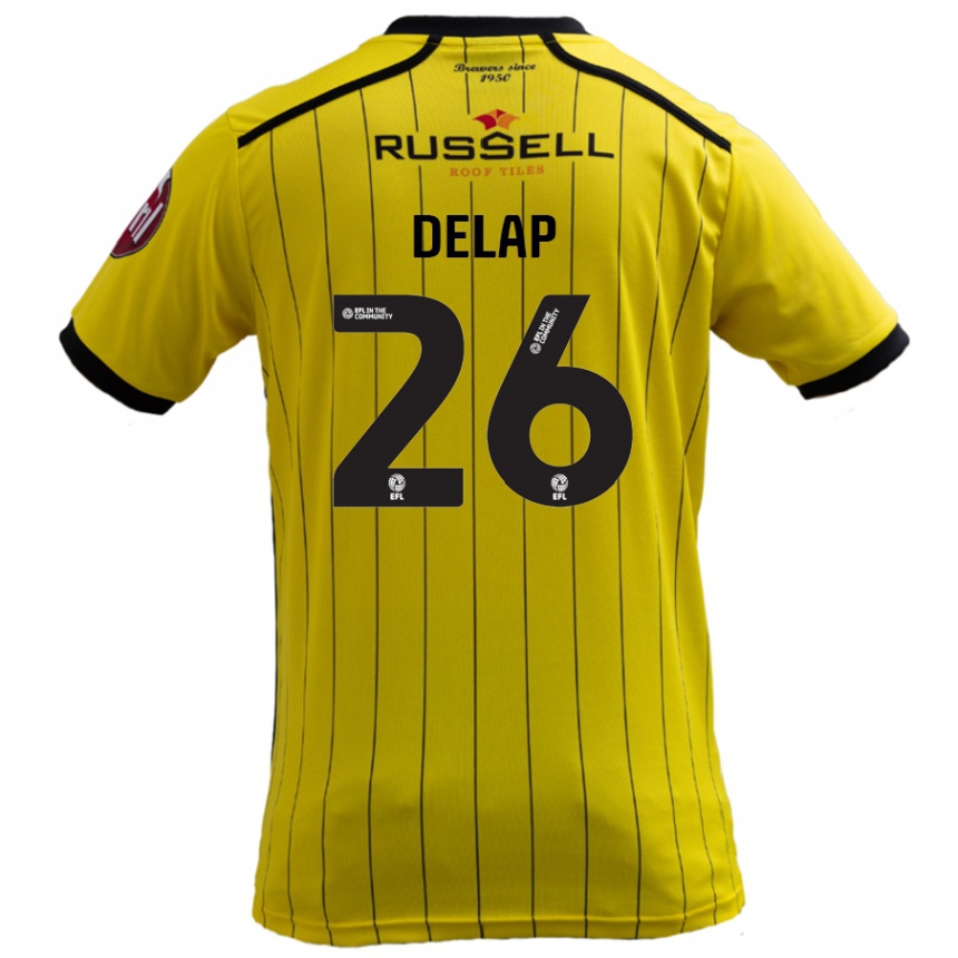 Enfant Football Maillot Finn Delap #26 Jaune Tenues Domicile 2024/25