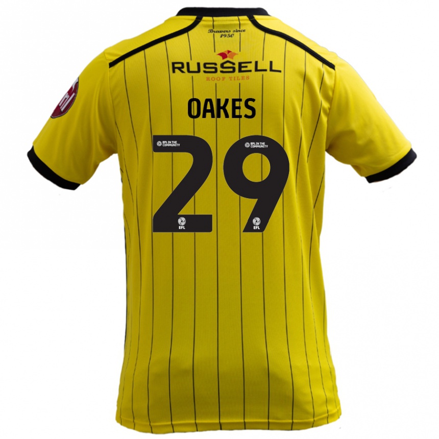 Enfant Football Maillot Toby Oakes #29 Jaune Tenues Domicile 2024/25