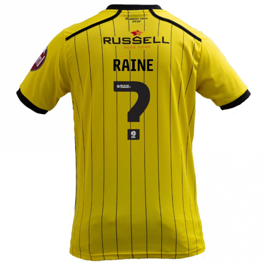 Enfant Football Maillot Max Raine #0 Jaune Tenues Domicile 2024/25