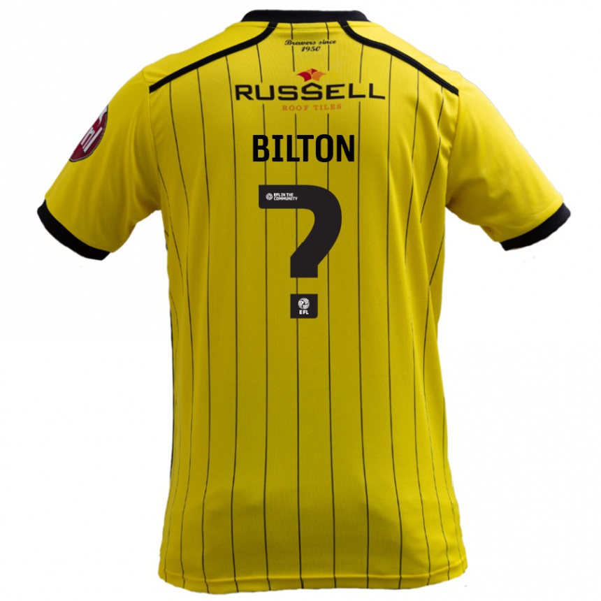 Enfant Football Maillot Kye Bilton #0 Jaune Tenues Domicile 2024/25