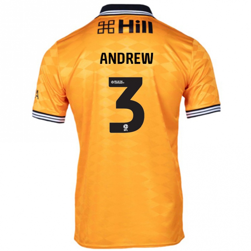 Enfant Football Maillot Danny Andrew #3 Orange Tenues Domicile 2024/25