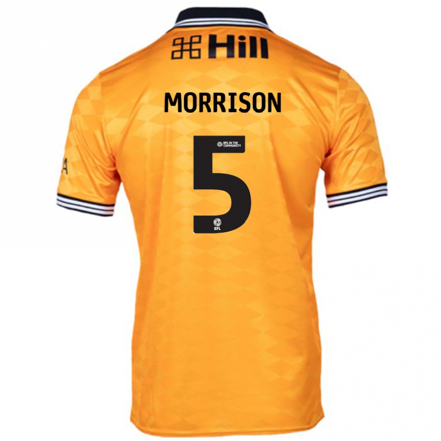 Enfant Football Maillot Michael Morrison #5 Orange Tenues Domicile 2024/25