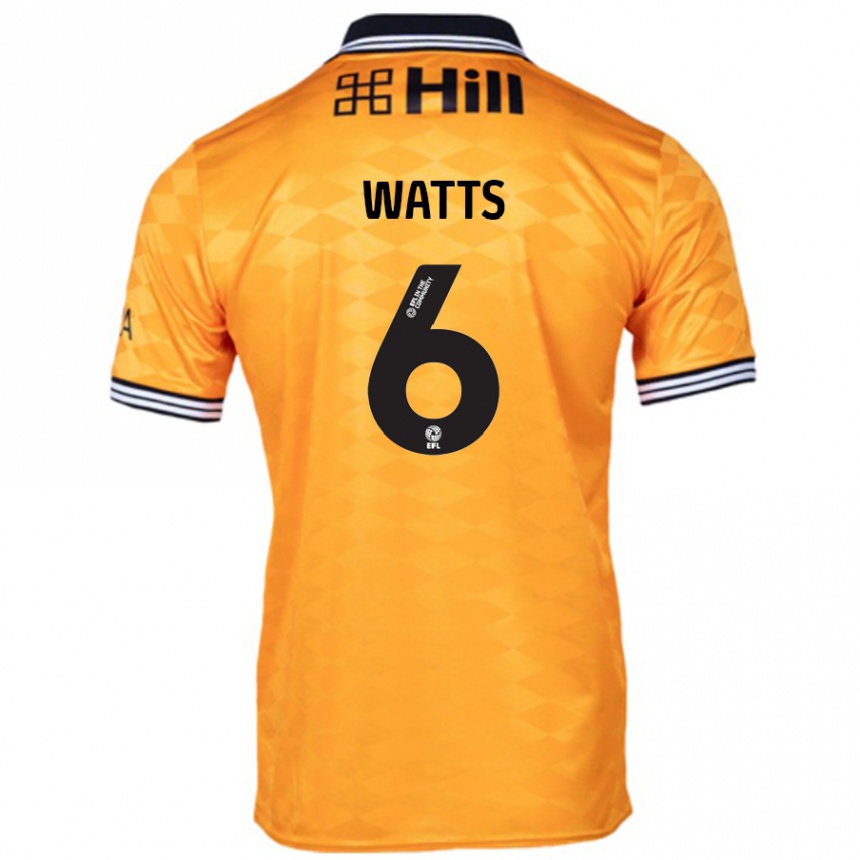 Enfant Football Maillot Kell Watts #6 Orange Tenues Domicile 2024/25