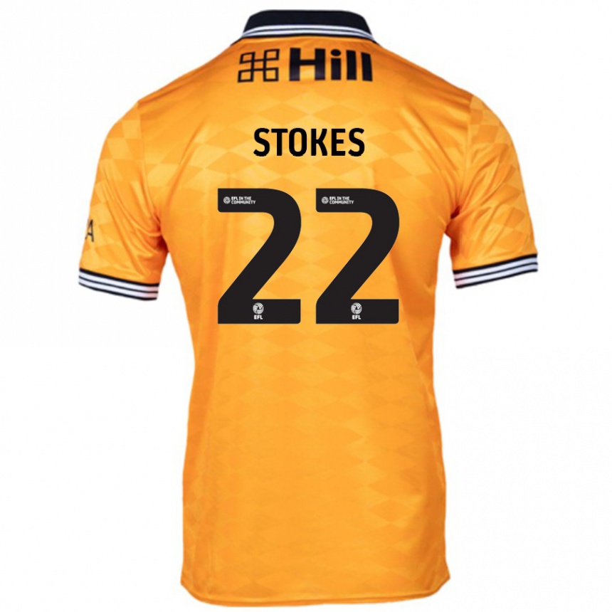 Enfant Football Maillot Josh Stokes #22 Orange Tenues Domicile 2024/25