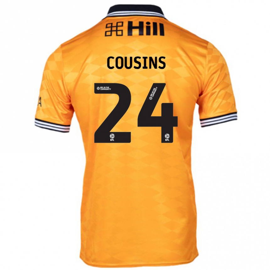 Enfant Football Maillot Jordan Cousins #24 Orange Tenues Domicile 2024/25