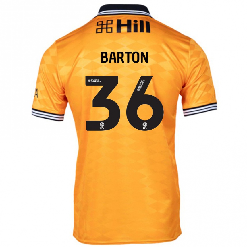 Enfant Football Maillot Dan Barton #36 Orange Tenues Domicile 2024/25