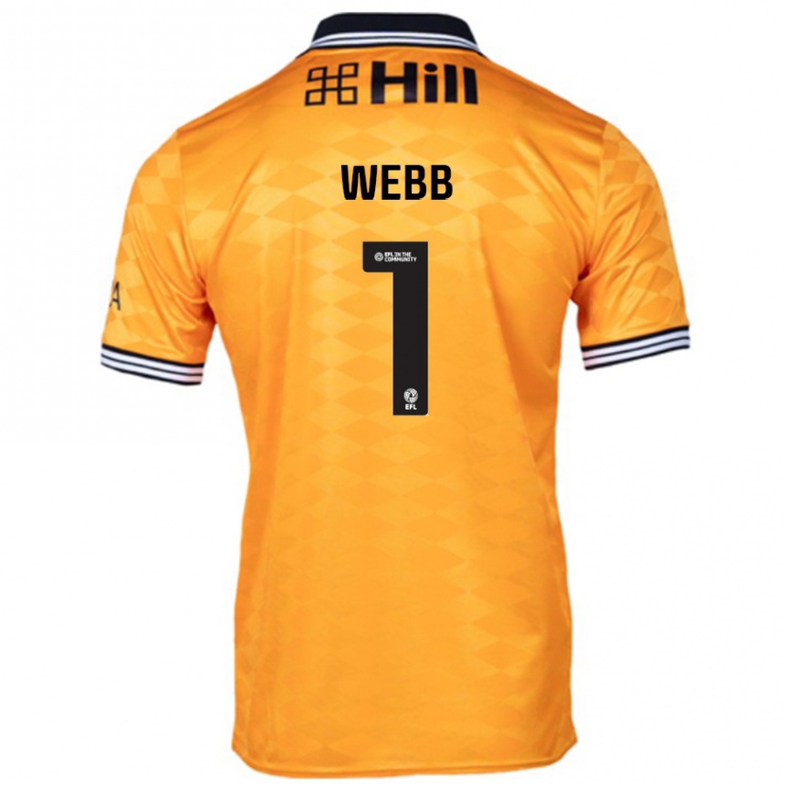 Enfant Football Maillot Lauren Webb #1 Orange Tenues Domicile 2024/25