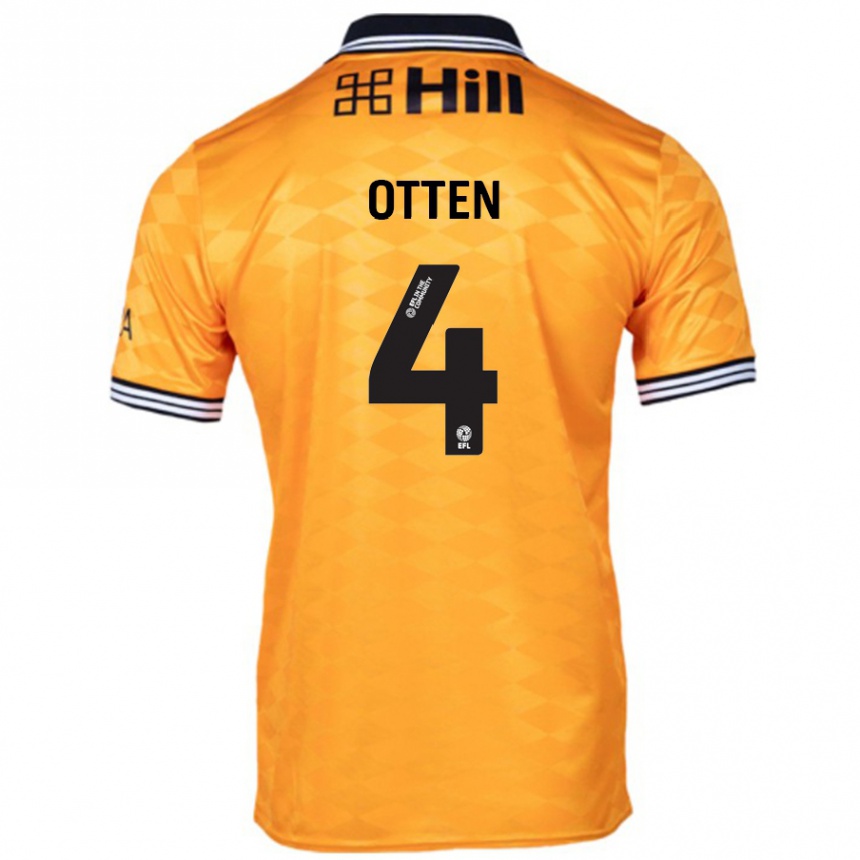 Enfant Football Maillot Gisela Otten #4 Orange Tenues Domicile 2024/25