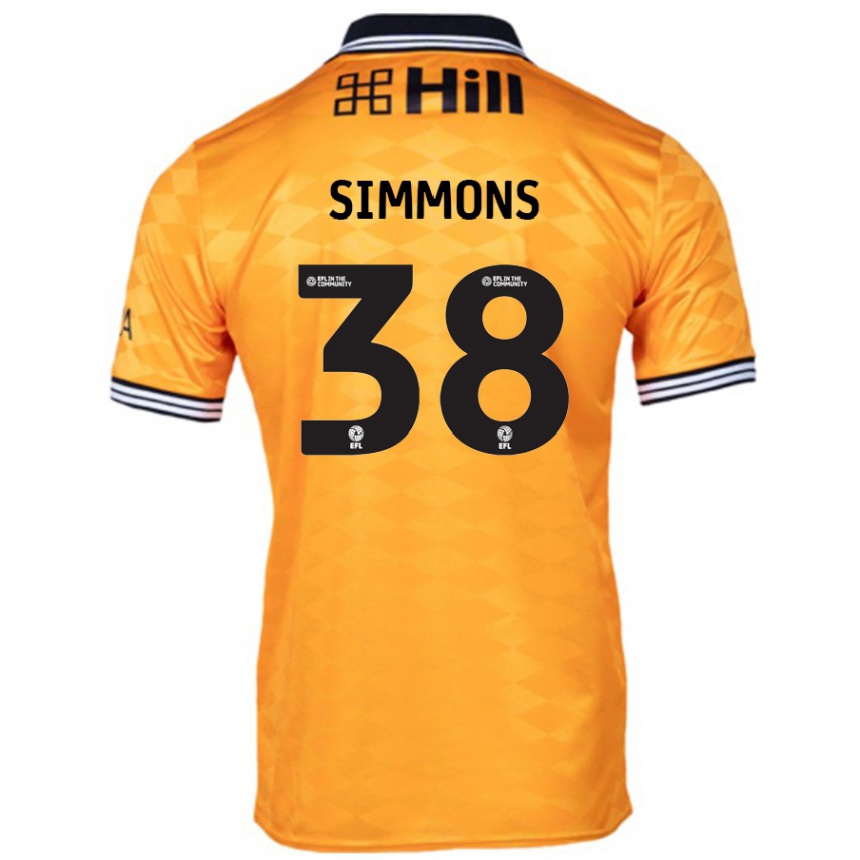 Enfant Football Maillot Bella Simmons #38 Orange Tenues Domicile 2024/25