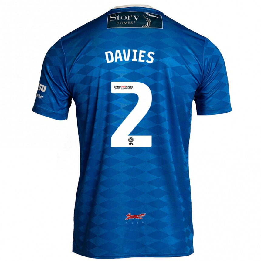 Enfant Football Maillot Archie Davies #2 Bleu Tenues Domicile 2024/25