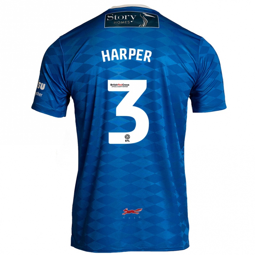 Enfant Football Maillot Cameron Harper #3 Bleu Tenues Domicile 2024/25