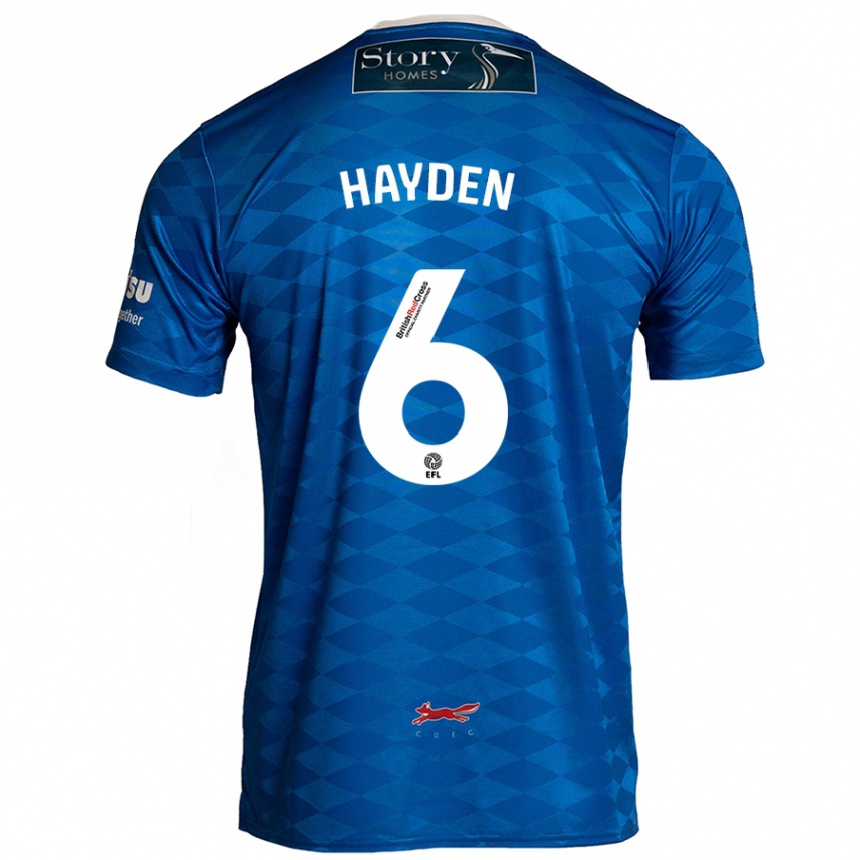 Enfant Football Maillot Aaron Hayden #6 Bleu Tenues Domicile 2024/25