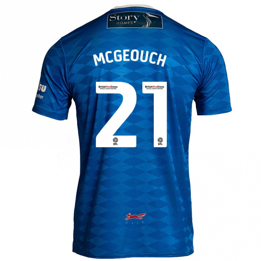 Enfant Football Maillot Dylan Mcgeouch #21 Bleu Tenues Domicile 2024/25