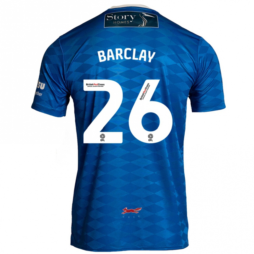 Enfant Football Maillot Ben Barclay #26 Bleu Tenues Domicile 2024/25