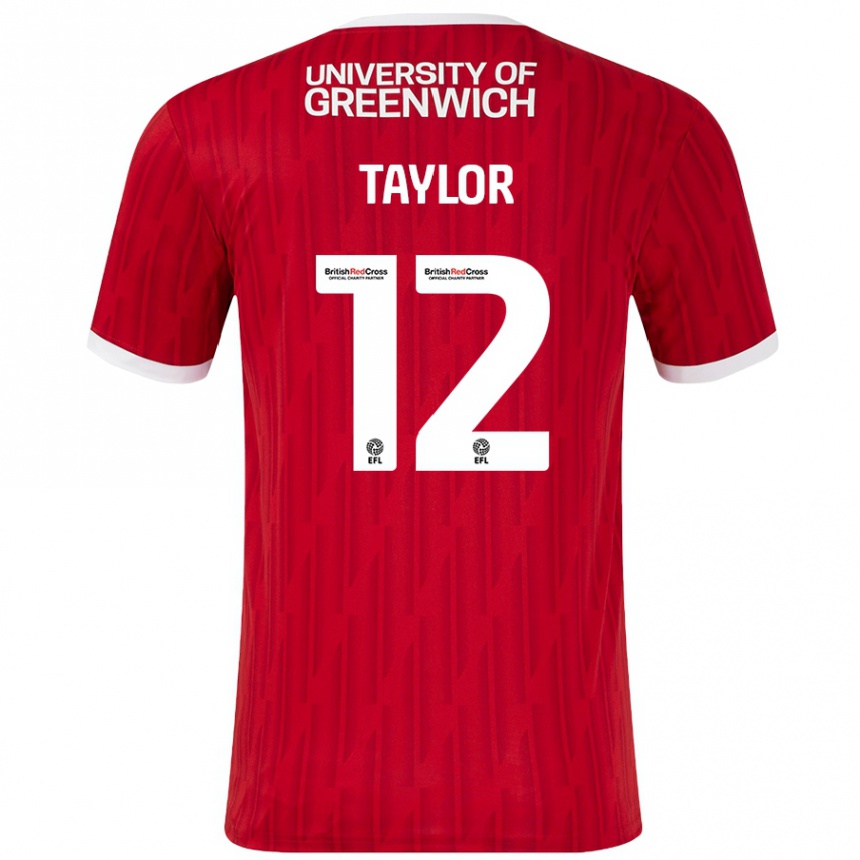 Enfant Football Maillot Terry Taylor #12 Rouge Blanc Tenues Domicile 2024/25