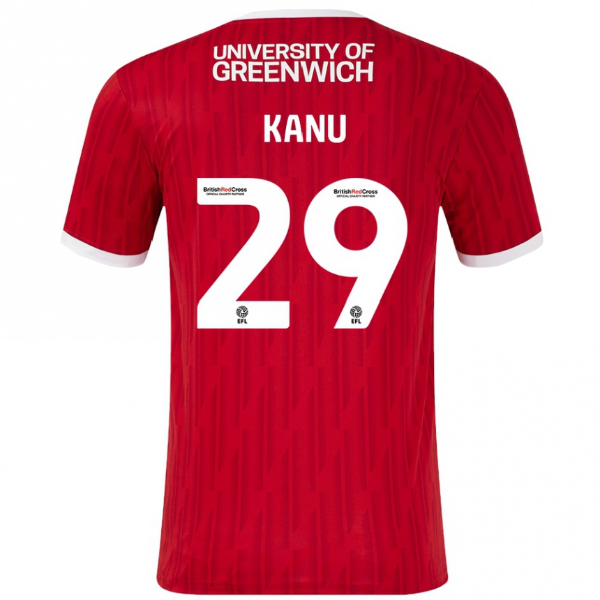 Enfant Football Maillot Daniel Kanu #29 Rouge Blanc Tenues Domicile 2024/25