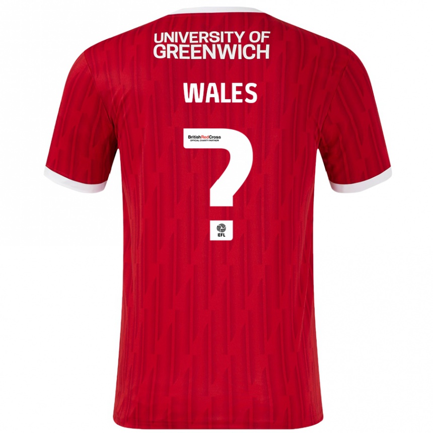 Enfant Football Maillot Manu Wales #0 Rouge Blanc Tenues Domicile 2024/25