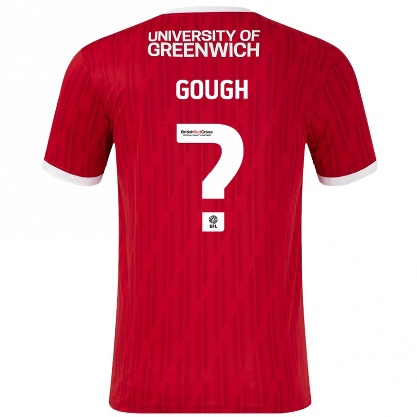 Enfant Football Maillot Keenan Gough #0 Rouge Blanc Tenues Domicile 2024/25