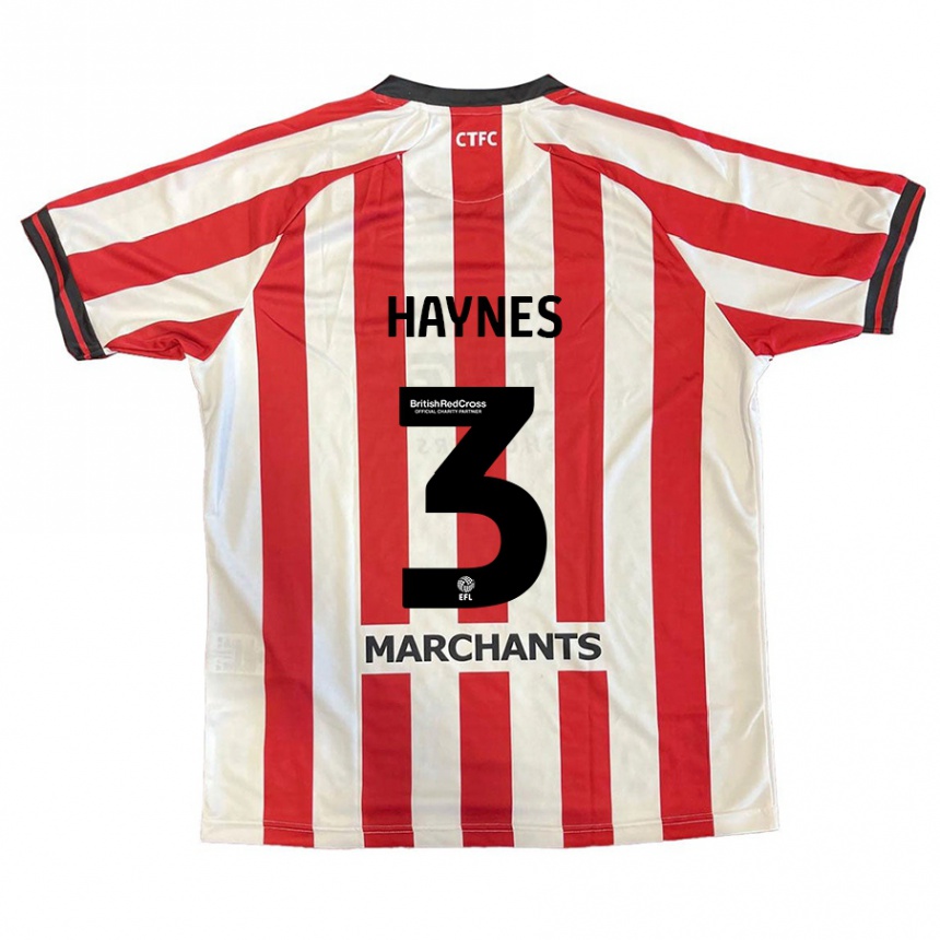 Enfant Football Maillot Ryan Haynes #3 Rouge Blanc Tenues Domicile 2024/25